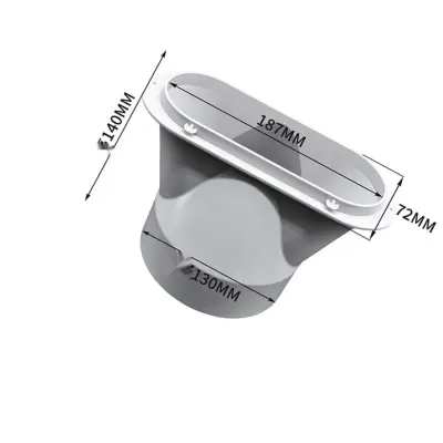 Adapter za ispušno crijevo prijenosne klime 13cm, ABS, za Xinke