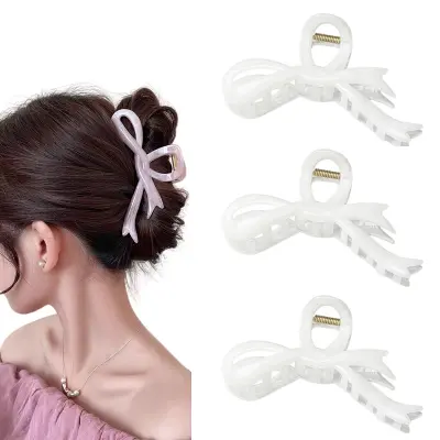 Set od 3 mašne kopče s tintnim gradijentom, prozirni PC White