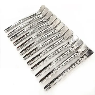 Aluminijske kopče za kosu - 12 kom Srebrna