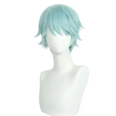 Nebesko plava cosplay perika – vlakna otporna na visoku temperaturu, podesiva za anime i zabave