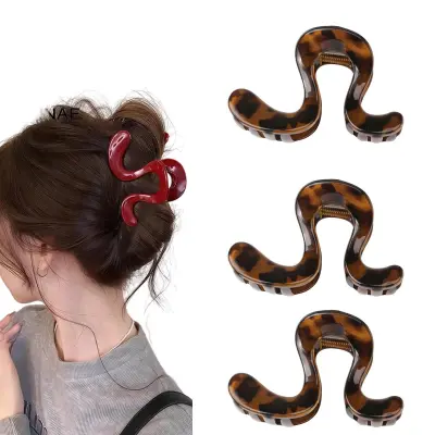 Valoviti geometrijski stezaljke za kosu, paket od 3, PC coffee