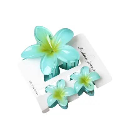Set cvjetnih štipaljki za kosu 3 kom, ABS, protuklizne, 7.5cm x 4cm Blue