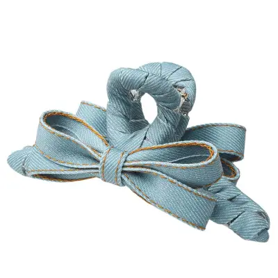 Traper 3D leptir mašna šnala - PC+denim kopča, puni krila Blue