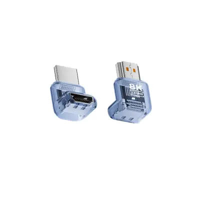 Set od 3 8K HDMI 2.1 adaptera (muški na ženski), 90° vertikalni UHD spojnik za monitor i televizor Plava
