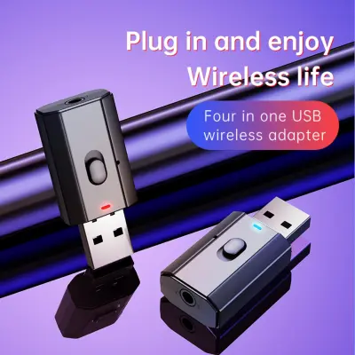 4-u-1 Bluetooth adapter: TX/RX Dual Mode, 3.5mm Hi-Fi audio, 10m domet