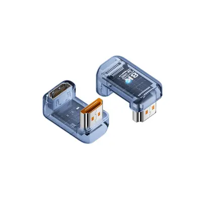 8K UHD HDMI 2.1 adapter (ženski na muški), U-oblik 180° za monitor i TV - 3 kom Plava