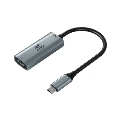 Video capture kartica HD/F+PD3.0 na Type C/M – 4K60Hz HDMI snimanje s PD3.0 prolazom, srebrni aluminij, Plug-and-Play
