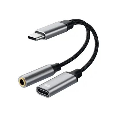 Type-C 2-u-1 adapter: audio i punjenje, Power Delivery 10W