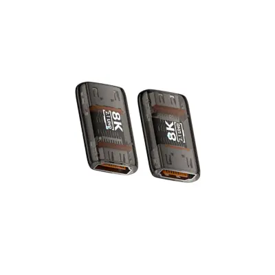 Set od 3 HDMI 2.1 spojke (ženski-ženski) 8K - UHD 60Hz produžni konektor za TV, monitor, projektor Crna