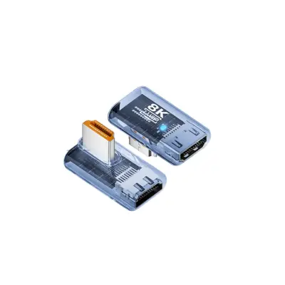 8K 60Hz HDMI 2.1 Adapter UHD (ženski na muški), 90° kut, za PC, monitor i TV - 3 kom Plava