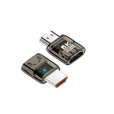 8K UHD HDMI 2.1 adapter (ženski na muški), ravan - pakiranje od 3 za PC, monitor i TV Crna