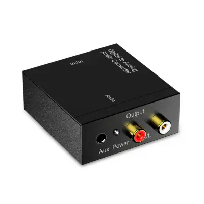 Konverter optički/koaksijalni SPDIF u 3,5 mm R/L DAC, USB napajanje