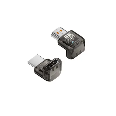 Set od 3 8K HDMI 2.1 adaptera (muški na ženski), 90° vertikalni UHD spojnik za monitor i televizor Crna
