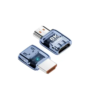 8K UHD HDMI 2.1 adapter (ženski na muški), ravan - pakiranje od 3 za PC, monitor i TV Plava
