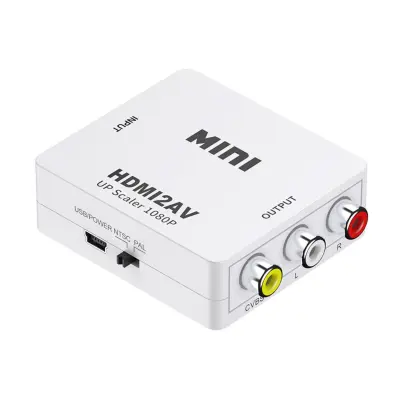 HDTV na AV audio-video pretvarač s USB napajanjem, 1080p White
