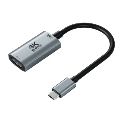 HDMI na USB‑C capture kartica 4K 60Hz (USB 3.0 Type‑C) — audio grabber za live stream i gaming, kompatibilno s Windows, macOS i Android