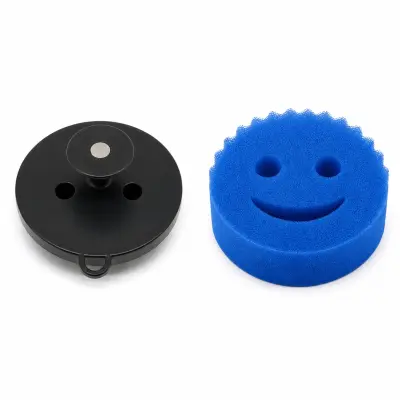 Smiješni magnetski držač spužve s ručkom, ABS+spužva Black