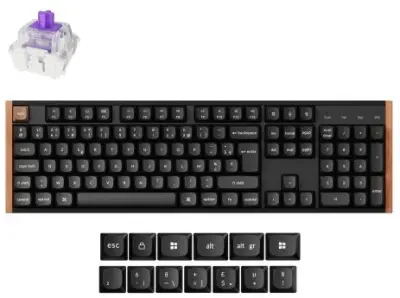 Tipkovnica Keychron K10H-F1-UK Black Wooden RGB