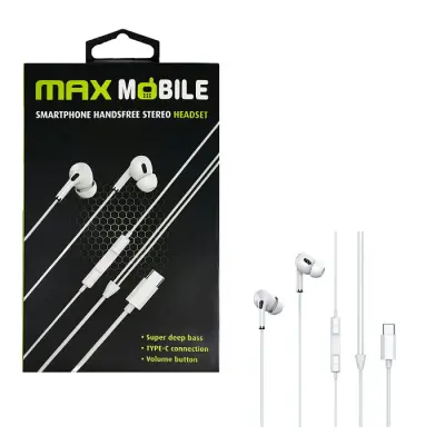 Otvorena ambalaža - MAXMOBILE SLUŠALICE HANDSFREE WE08 TYPE-C
