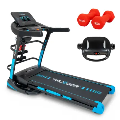 Električna traka za trčanje THUNDER® CORE-DS-TFT-BLACK – 3,5 KS, 20 km/h, Android, 10" TFT