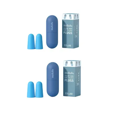 Lipstick pjenasti čepovi za uši 2 kom — zvučno izolirani s futrolama Blue
