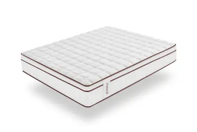 Hibridni madrac s džepičastim oprugama, bijeli, 27 cm135x200 - Moonia