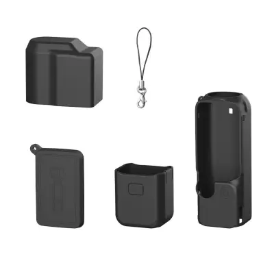 Silikonski zaštitni komplet u 4 dijela kompatibilan s DJI Osmo Pocket4 Black
