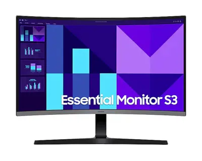 Demo - SAMSUNG 27" Essential Monitor S3 S39GD LS27D390GAUXEN, VA Full HD, 100Hz, 4ms, Game Mode, HDMI, VGA, Zakrivljen