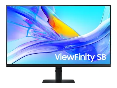 Demo - SAMSUNG 32" ViewFinity S8 Monitor LS32D800UAUXEN, VA 4K UHD, 60Hz, 5ms, HDR10, DisplayPort, HDMI, USB-C, USB Hub, LAN, Pivot