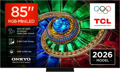 TCL RGB Mini-LED TV 85" 85RM7L, Google TV