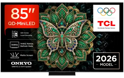 TCL Premium QD Mini-LED TV 85" 85C6K Pro, Google TV