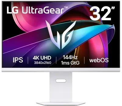Demo, bez garancije - LG 32" UltraGear AI Smart Monitor 32G810SA-W, IPS 4K UHD, 144Hz, 1ms, webOS, FreeSync Premium, nVidia G-Sync, DP, 2x HDMI, USB-C