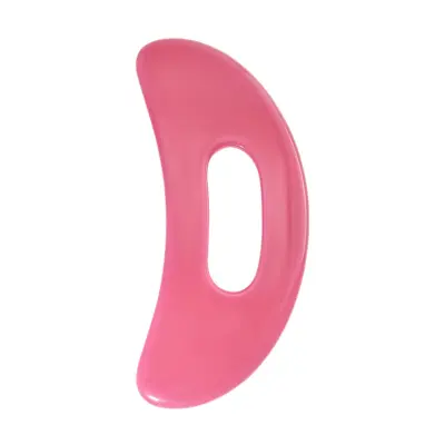 Gua Sha pločica od smole za lice i tijelo, ergonomski oblik Rose red