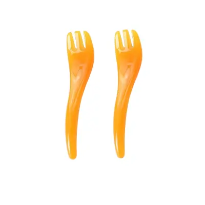 Masažer za Glavu od Smole Duo - Trokraki Četkasti Češalj Orange