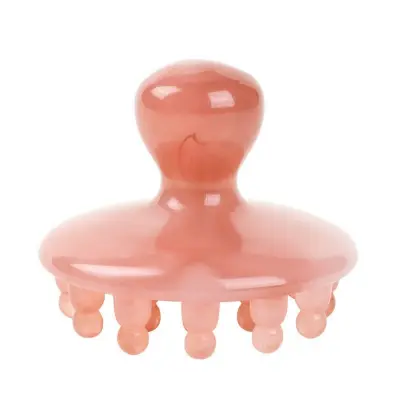 Resin Gua Sha češalj za vlasište - ružičasti masažer