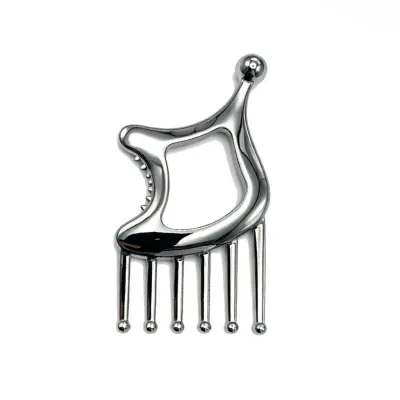 Piano meridijalni masažni češalj — slitina cinka, 10.1cm x 5.5cm