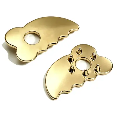 Gua sha nož od cinkove legure za podizanje čeljusti i V-line Gold