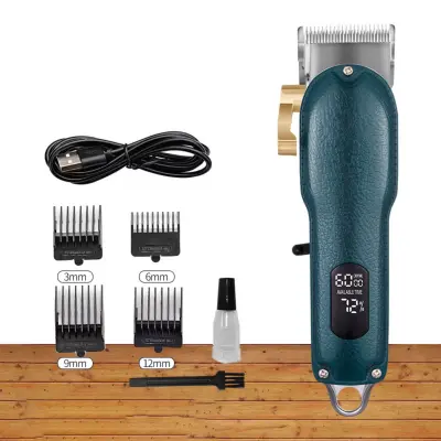 Električna mašinica, samooštreća inox oštrica, 4 nivoa, LCD, 11V-240V Blue