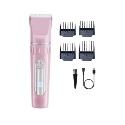 Pametna keramička električna brijačica, 10W motor, 1200mAh Pink