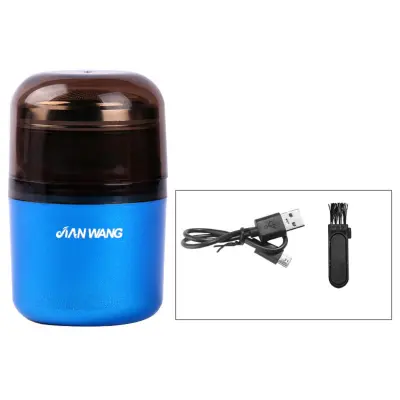 Mini električni brijač – 3-glavni rotacijski, USB punjiv, prenosiv Blue