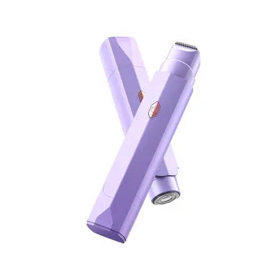 Punjivi električni bikini trimer s dvostrukom oštricom, IPX6 Purple