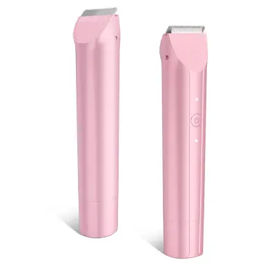 Dvoglavi punjivi ženski brijač, vodootporni 2u1 trimer Pink