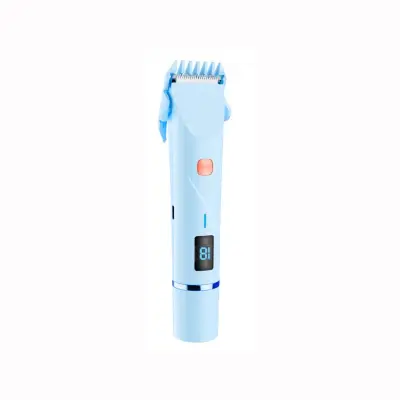 Trimer s dvostrukom glavom, keramički nož, LED, Type-C, vodootporan Blue