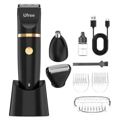 3-u-1 električni trimer, magnetne izmjenjive glave, IPX7 vodootporan Black
