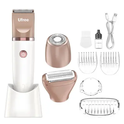 3-u-1 električni trimer, magnetne izmjenjive glave, IPX7 vodootporan White + Gold