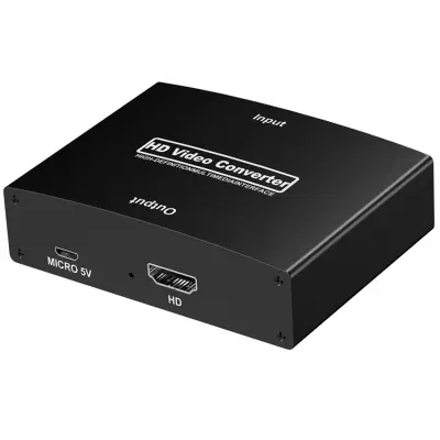 YPbPr na HDMI pretvarač 1080p HDTV s L/R zvukom, aluminij