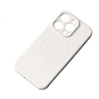 HURTEL silikonski ovitek z MagSafe za iPhone 16e bež