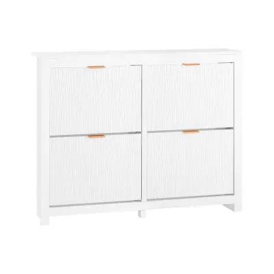Ormarić Cipele Vrata Boja Bijela 104x23x82cm FSR186-II-W
