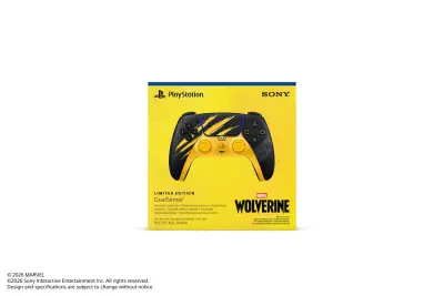 PS5 Dualsense Wireless Controller Marvel’s Wolverine Battle Yellow Limited Edition