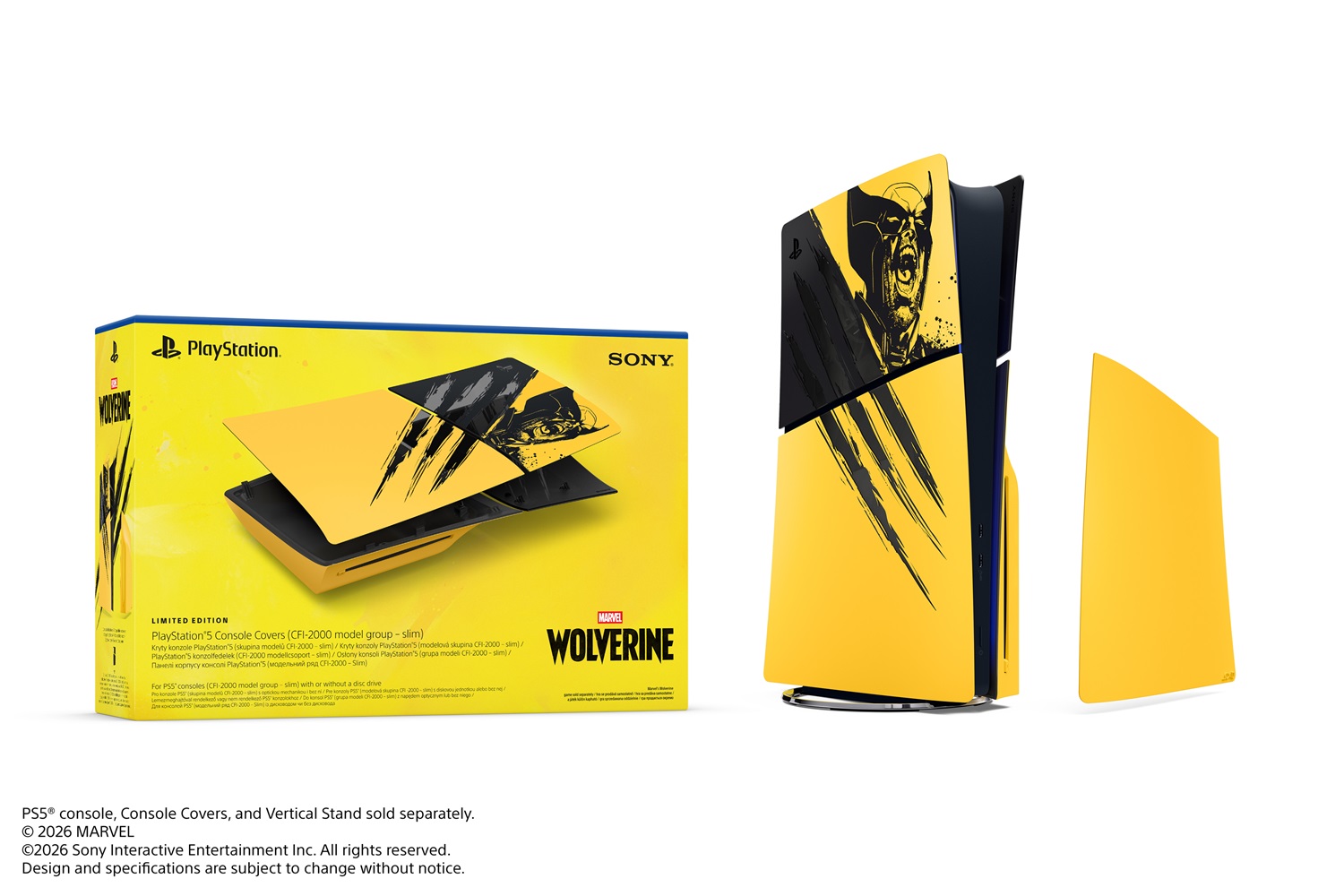 Poklopac za PlayStation 5 (Slim Edition) konzolu Marvel’s Wolverine Battle Yellow Limited Edition